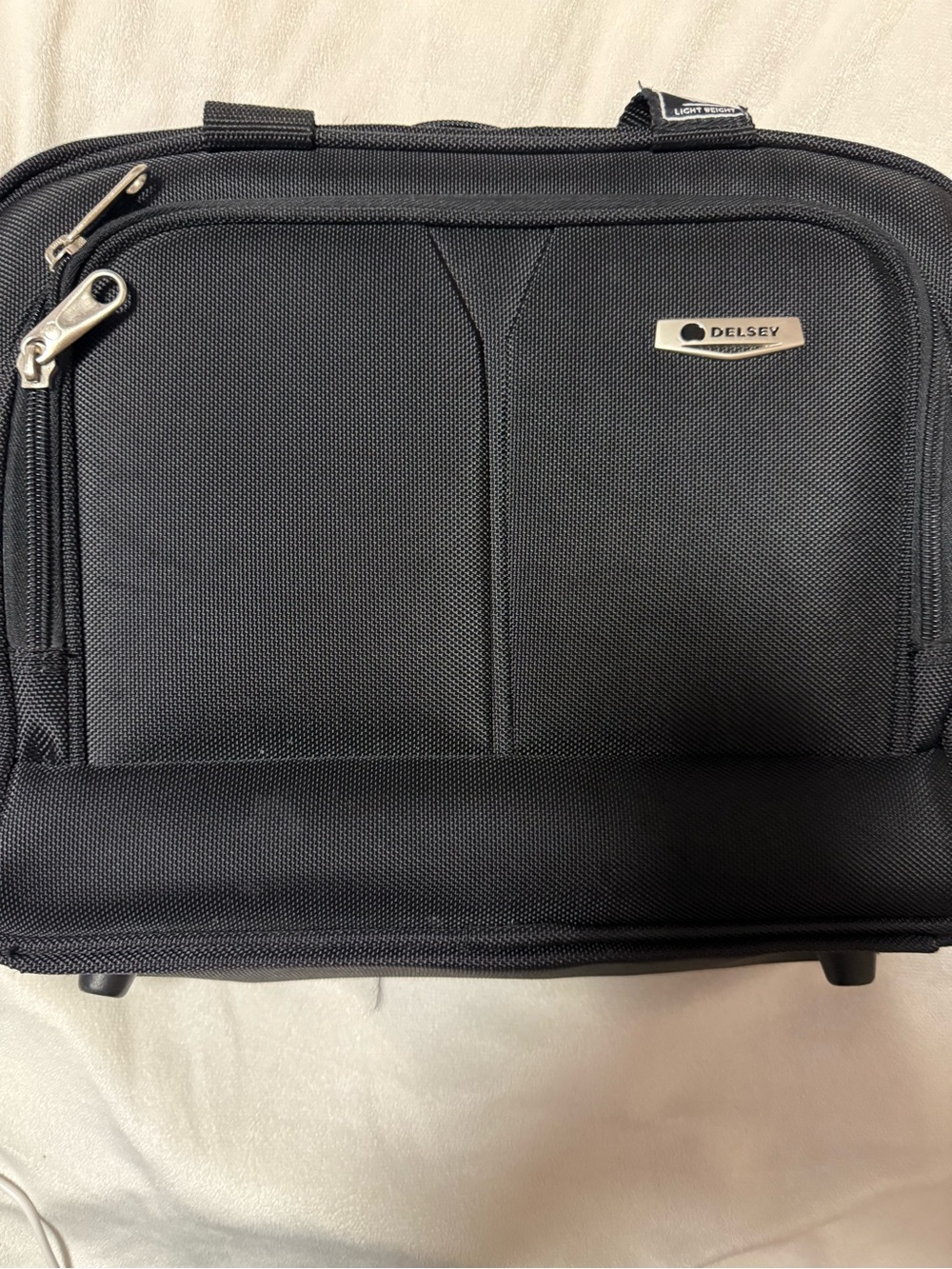 else Black Men's Travel Briefcase with Front Pockets